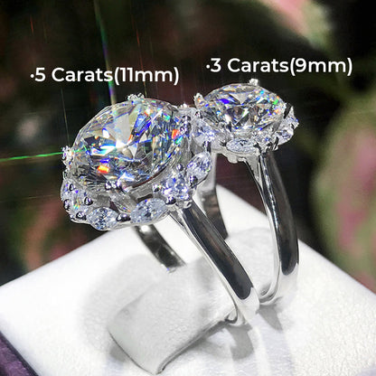 Exquisito Anillo Solitario Moissanite