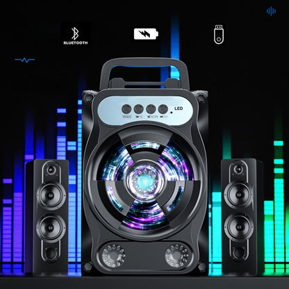 Pousbo®[Calidad de sonido impactante] Altavoz Bluetooth portátil