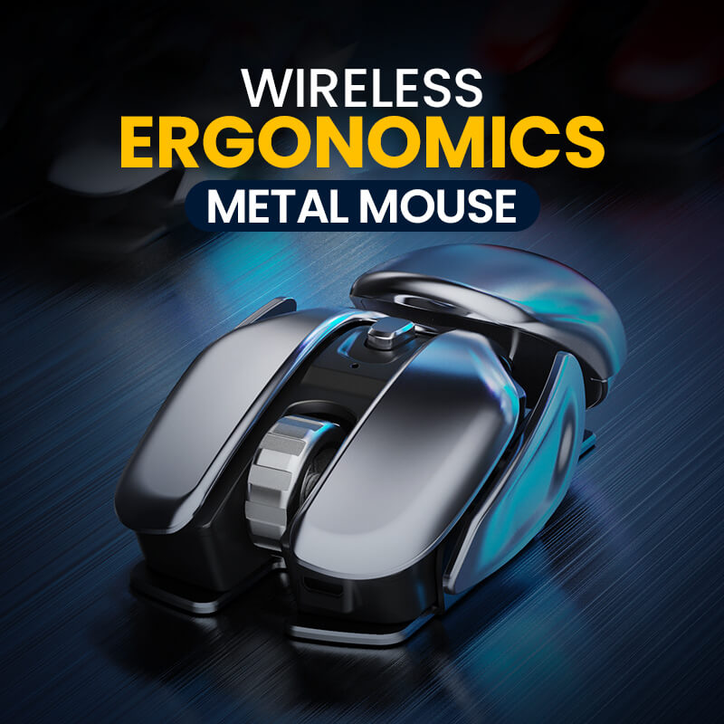 ✨2023 Nueva venta caliente 50% de descuento en ergonomía inalámbrica Mouse de✨metal