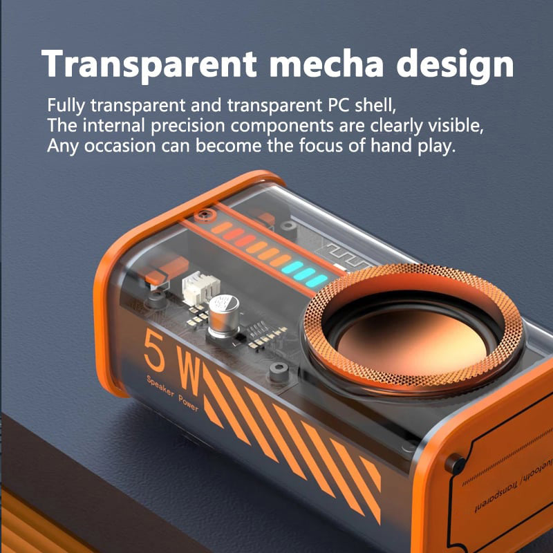 Transparent mecha wireless bluetooth speaker✨Summer Specials 50% OFF✨