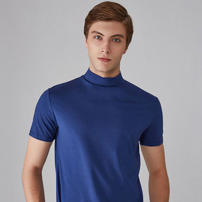 Camiseta de hombre con cuello alto y corte ajustado