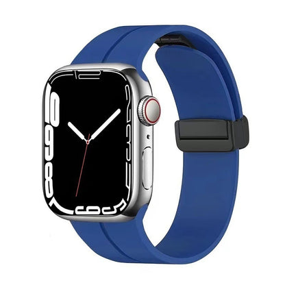 🔥Venta flash 49% de descuento - Correa plegable magnética de silicona para Apple Watch Ultra Series 9/8/7/6/SE