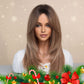 🎅Essential Christmas hairstyles🥳Wig long hair Layered bangs wigs
