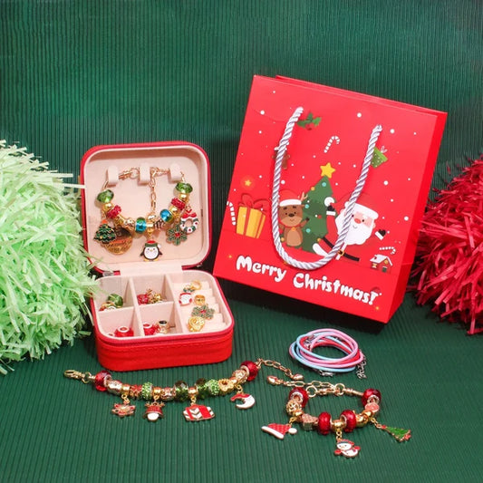 El mejor regalo de Navidad para niñosBRICOLAJE magnífico conjunto de pulsera de Navidad