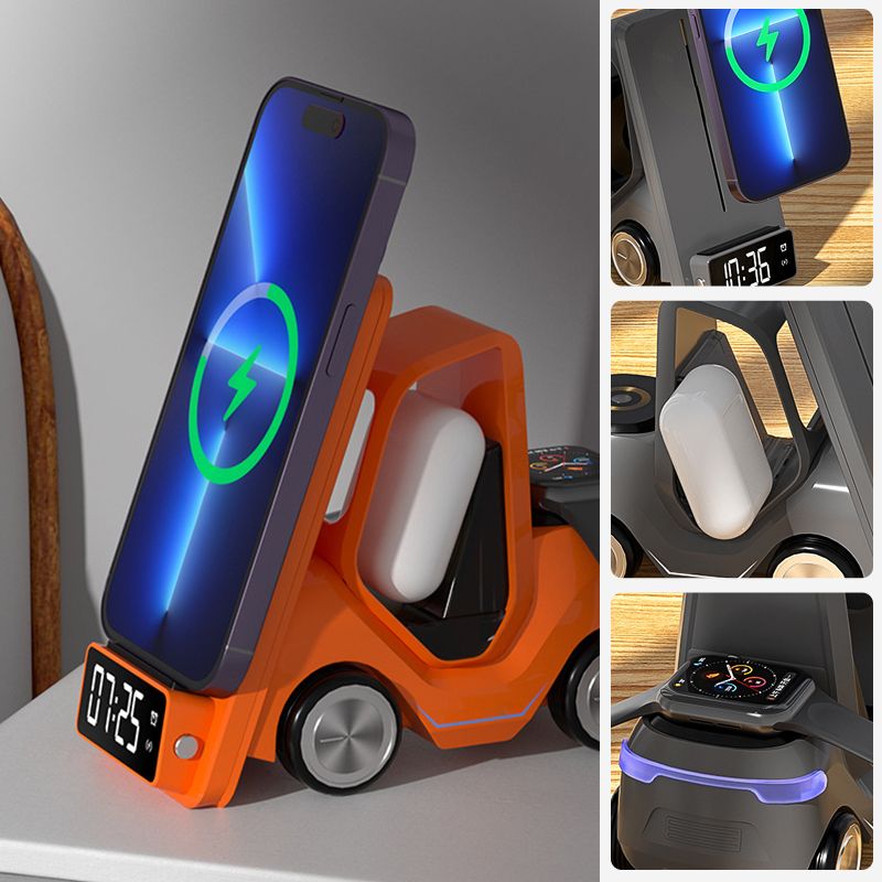 5-i-1 bilform Rask trådløs laderstativ