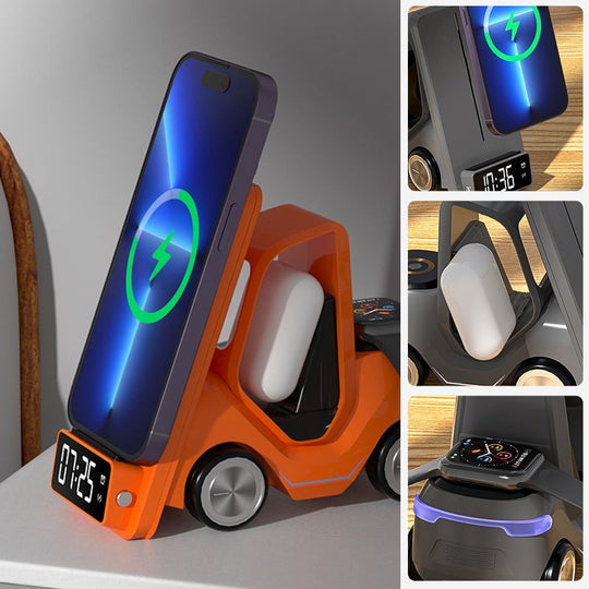 5-i-1 bilform Rask trådløs laderstativ