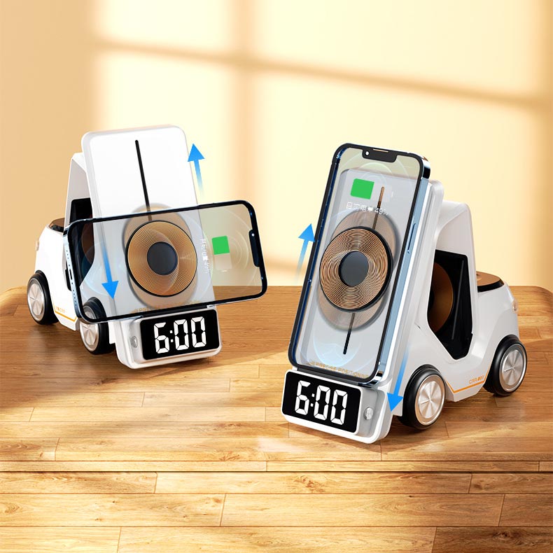 5-i-1 bilform Rask trådløs laderstativ