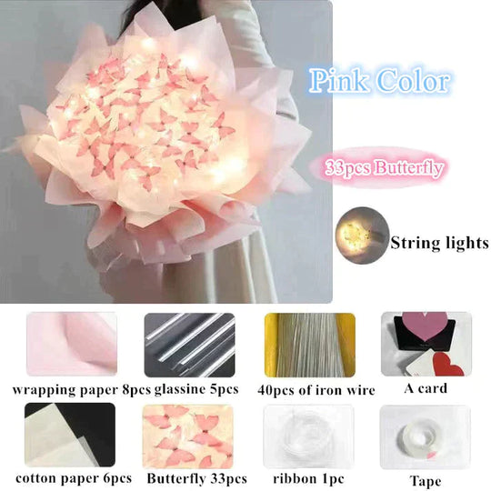 💃Special Valentine's Day🥳Forever DIY Butterfly Bouquet Gift Kit Set